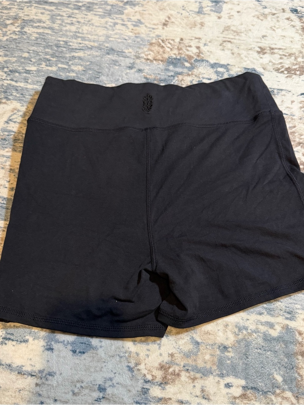 Free People Movement Cotton Black Large Biker Shorts